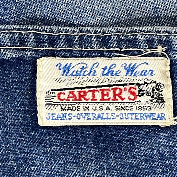 Carter’s Carpenter Jeans Vtg 1960s-70s, Distressed & Worn 40x32 “Watch the Wear” - Picture 10 of 16